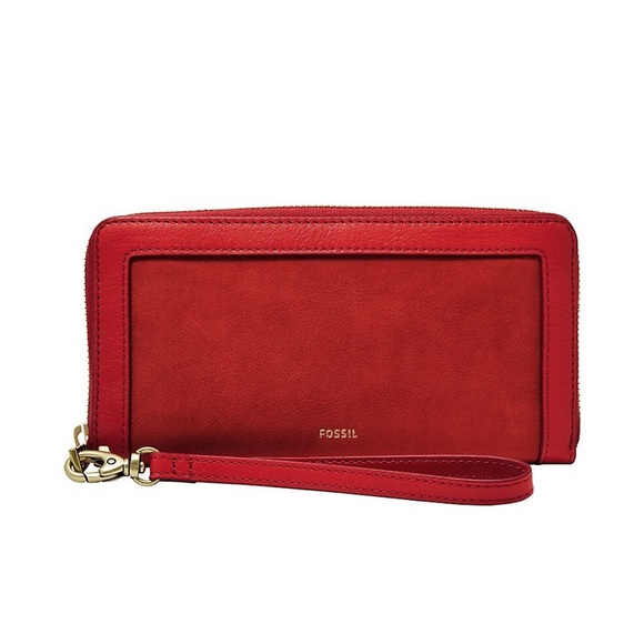 ❌RESERVED❌Fossil RFID Zip-Around Leather Clutch
